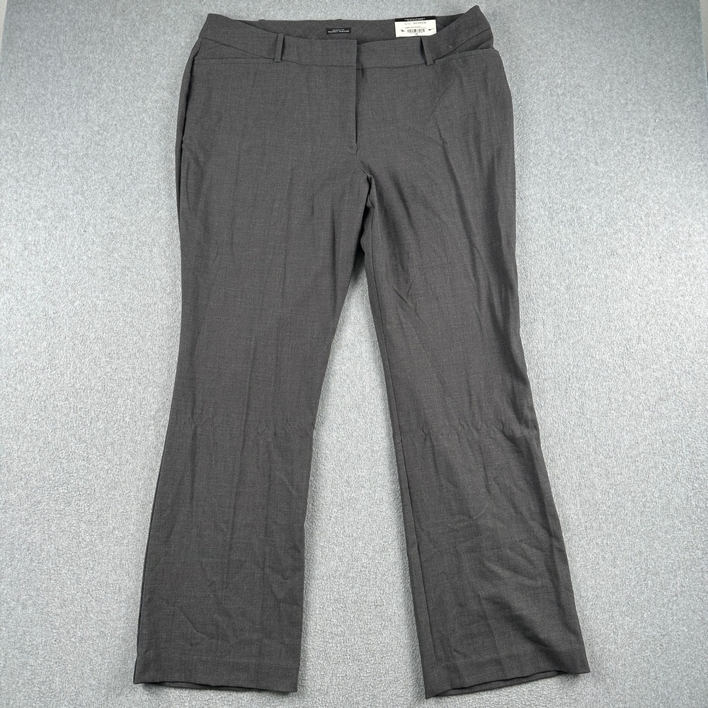 Worthington Trousers Womens 18 Curvy Fit Perfect Trouser Grey Dress Pants
